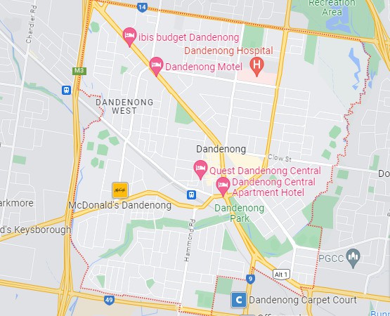 Dandenong map area